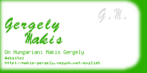gergely makis business card